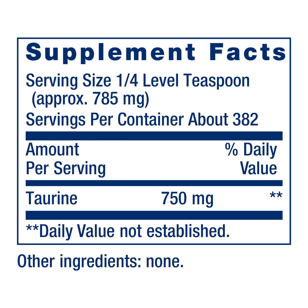 Life Extension Taurine Powder Cardiovascular Support - 300g - image 3