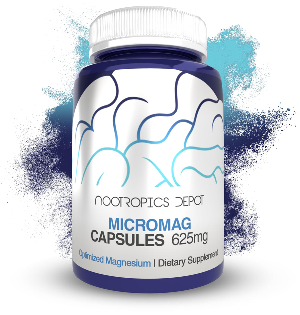 Nootropics Depot MicroMag Magnesium Capsules 200mg - 90 Capsules