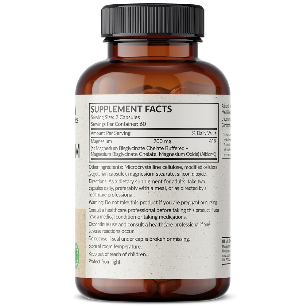 Futurebiotics Magnesium Glycinate 200 MG per Serving 100% Chelated