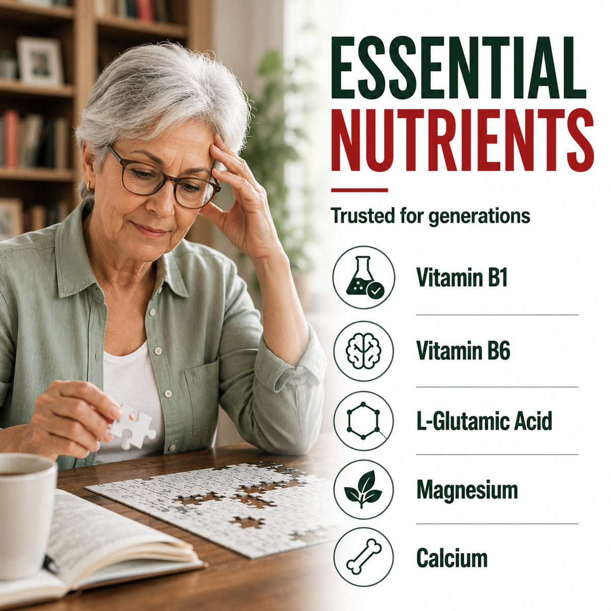 Fitina Thiamine B1 Supplement with B6 for Memory Focus - 100 Tablets - image 4