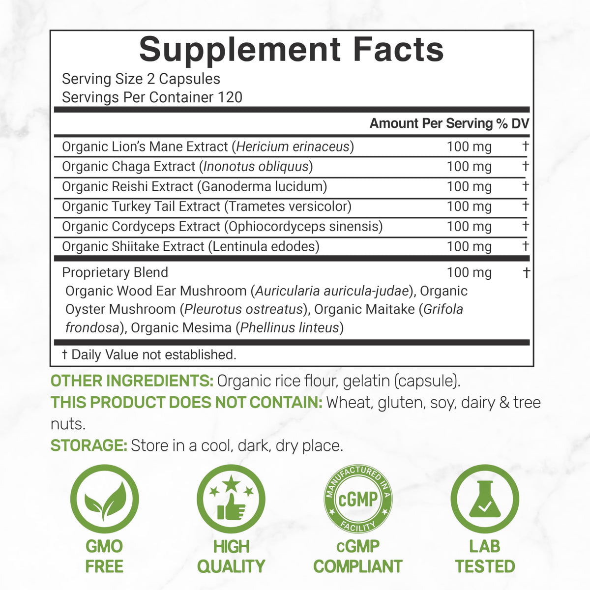 DEAL SUPPLEMENT Organic 10-in-1 Mushroom Complex - 240 Capsules - image 2