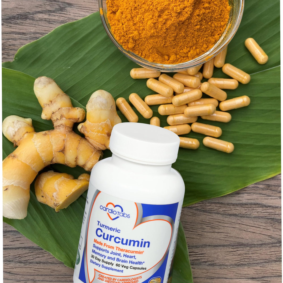 CardioTabs Curcumin from Theracurmin 600mg - 60 Vegetarian Capsules - image 3