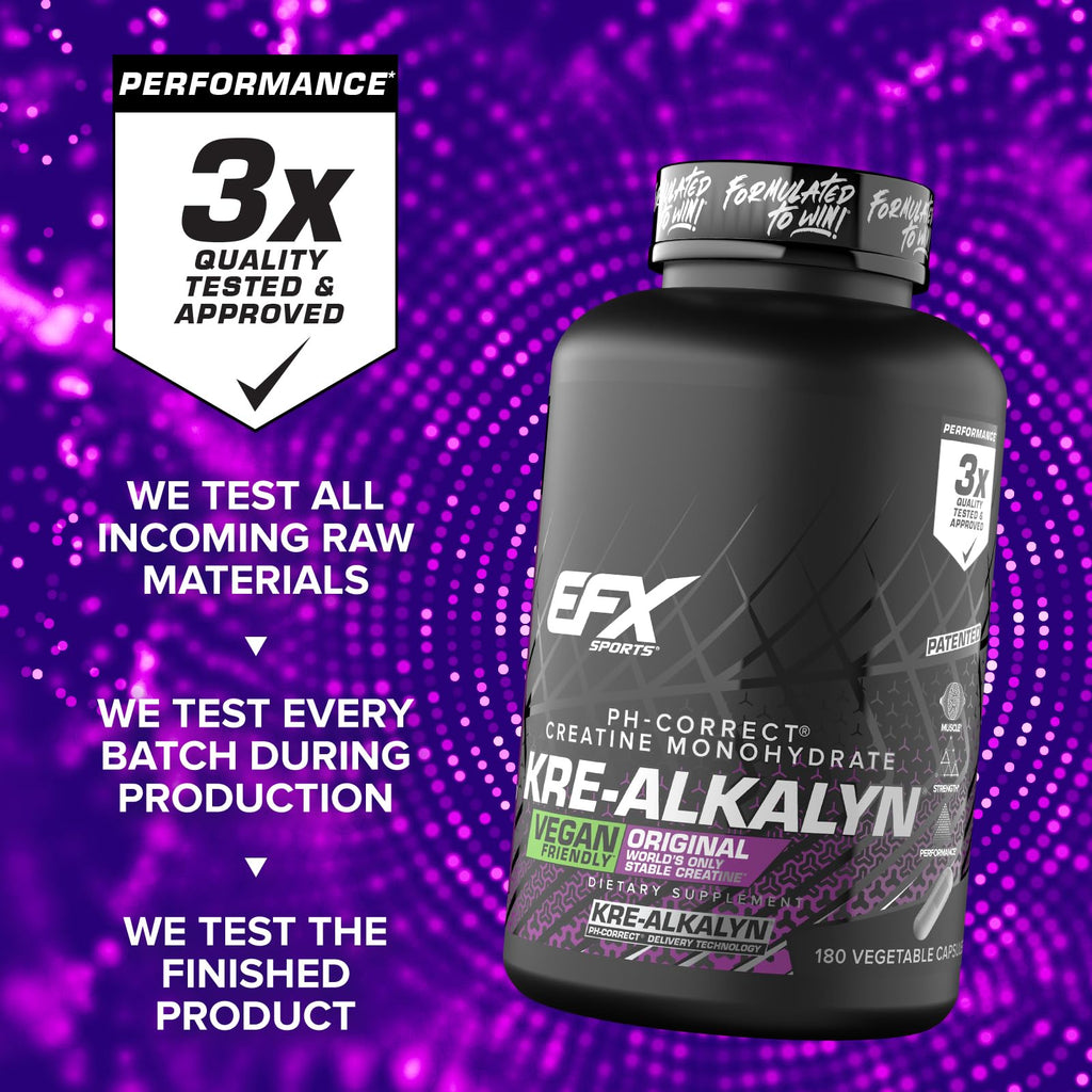 EFX Sports Kre-Alkalyn EFX pH Correct Creatine - 180 Capsules - image 7