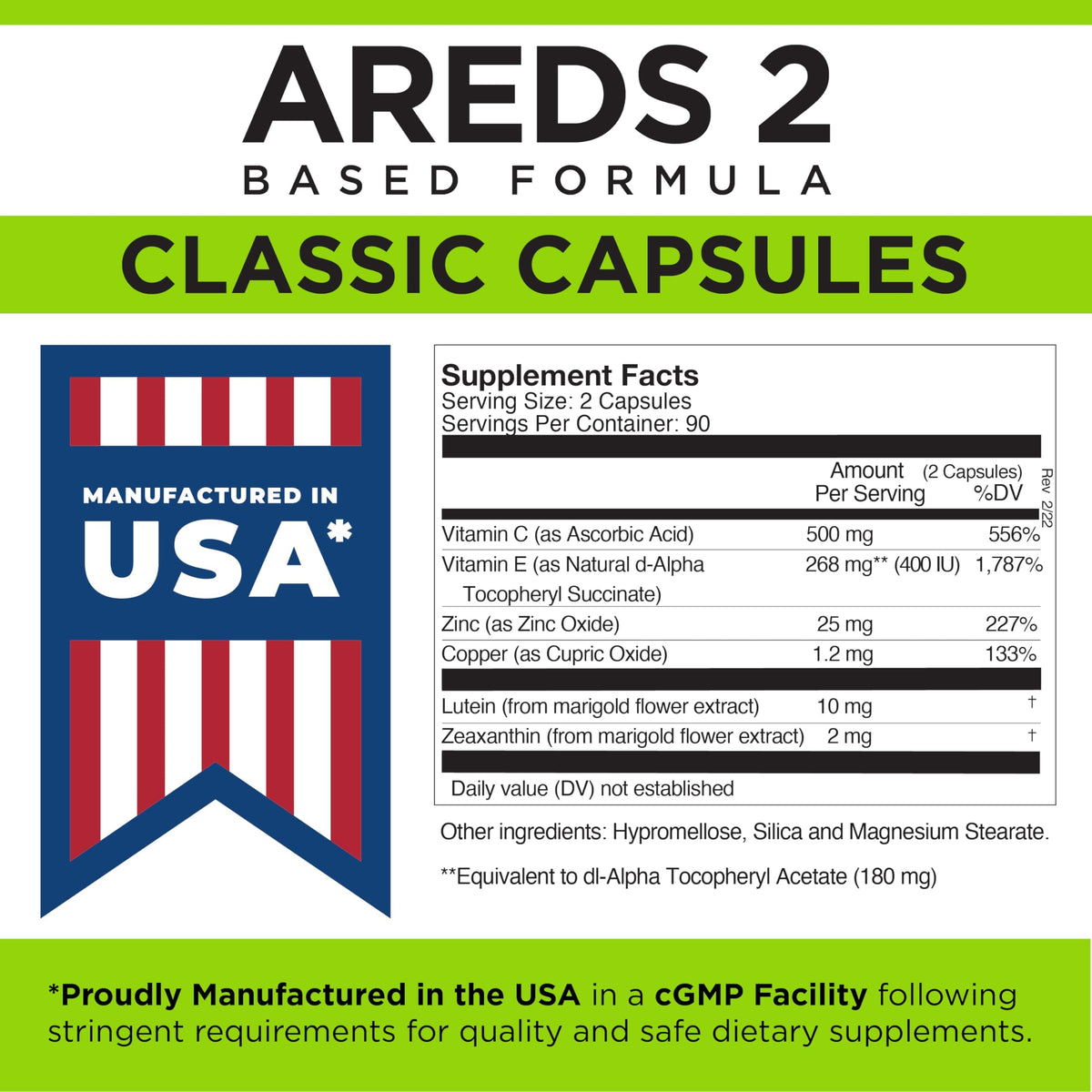 Viteyes AREDS 2 Eye Vitamins Macular Support - 180 Capsules - image 6