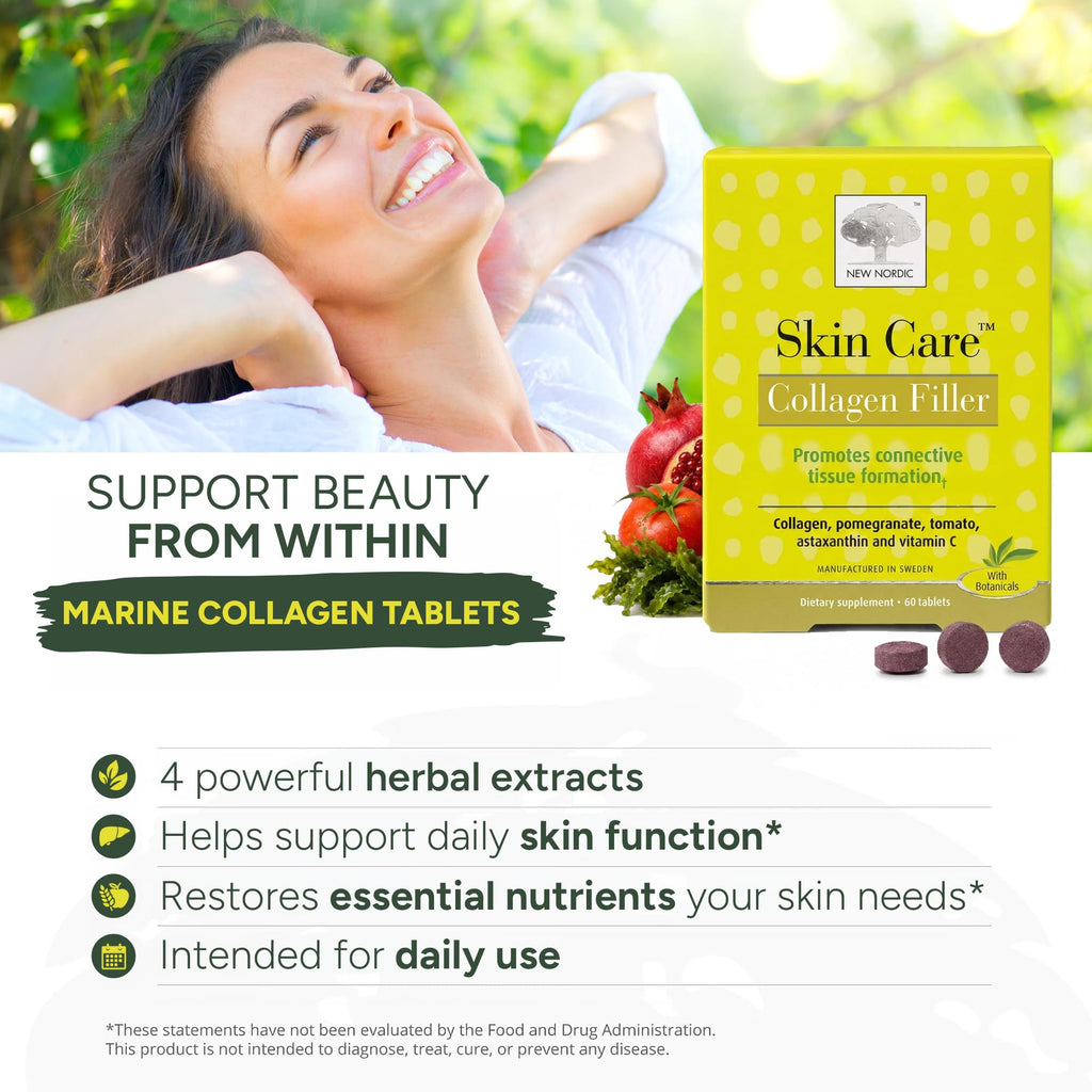 NEW NORDIC Skin Care Collagen Filler Tablets - 60 Count - image 2