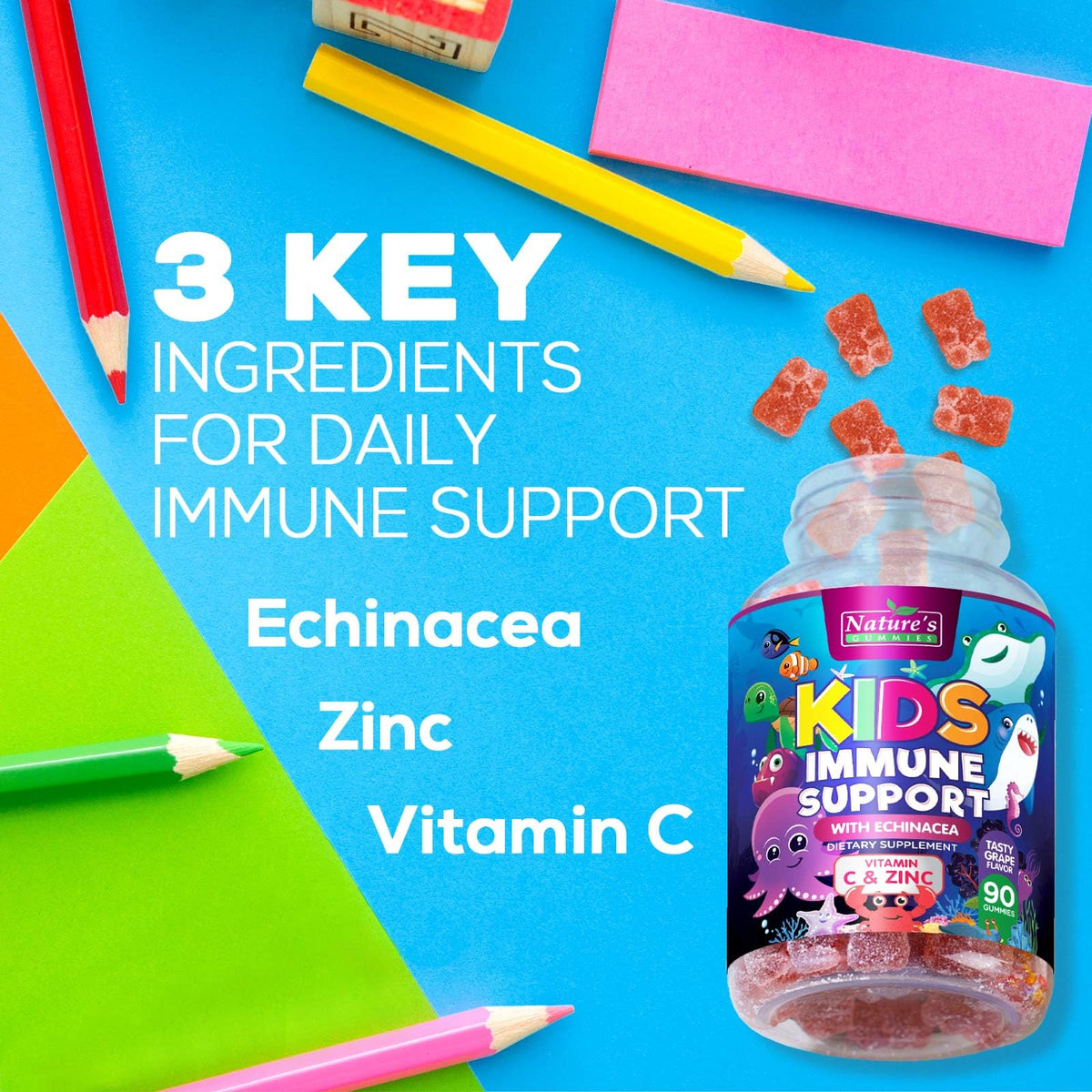 Nature's Nutrition Kids Immune Support Gummies - 90 Gummies - image 6