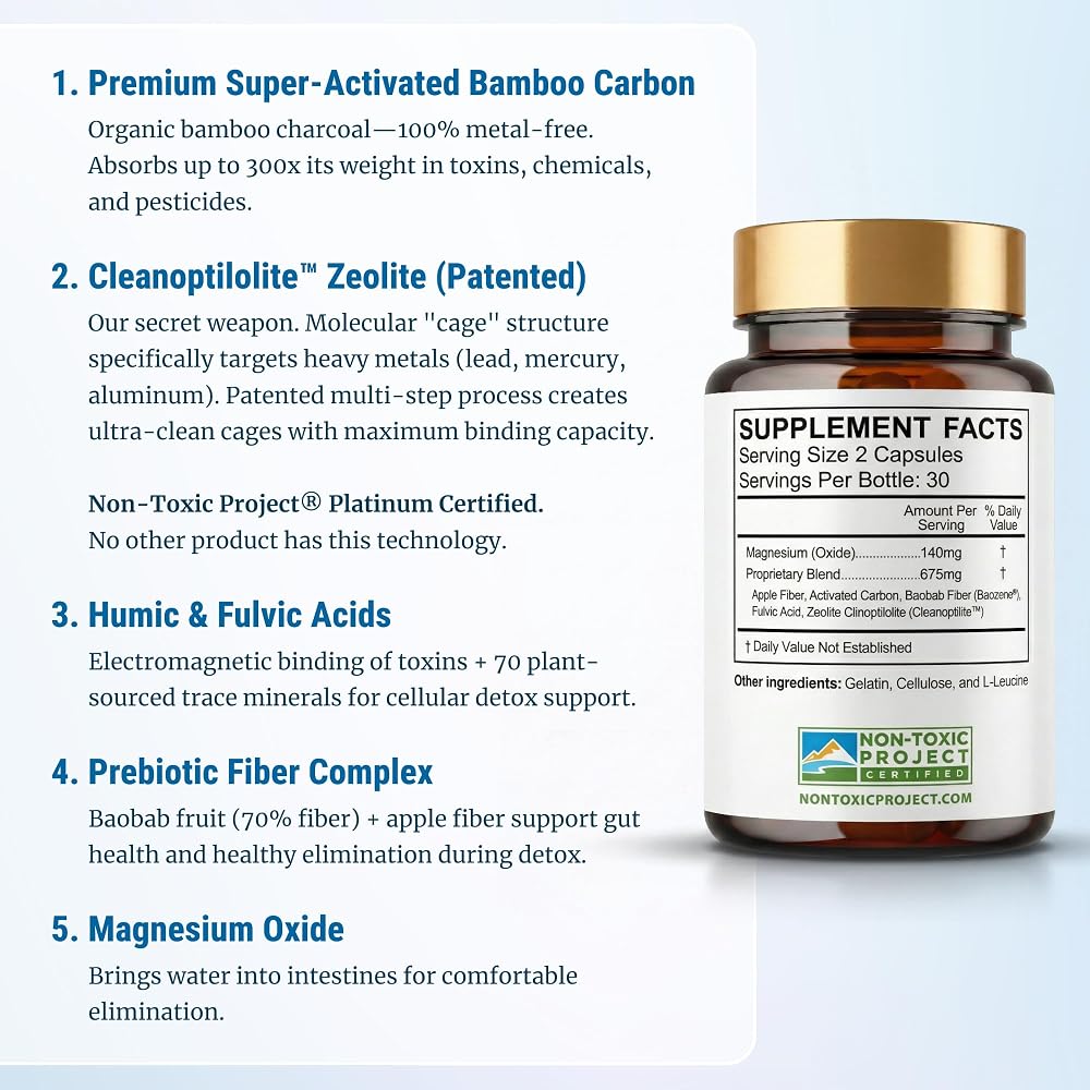 True Cellular Formulas Gut Detox & Liver Cleanse - Organic Activated