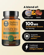 Herb Pharm Mushroom Wellness Turkey Tail & Reishi - 90 Capsules - image 2