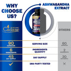Organic Cadane Ashwagandha Complex with Resveratrol - 90 Capsules - image 5