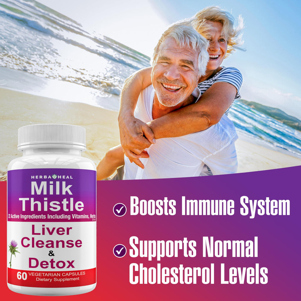 Herba Heal Liver Cleanse Detox Milk Thistle Supplement - 60 Capsules - image 4