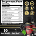 BMVINVOL Elderberry Capsules for Immune Support - 90 Count - image 2