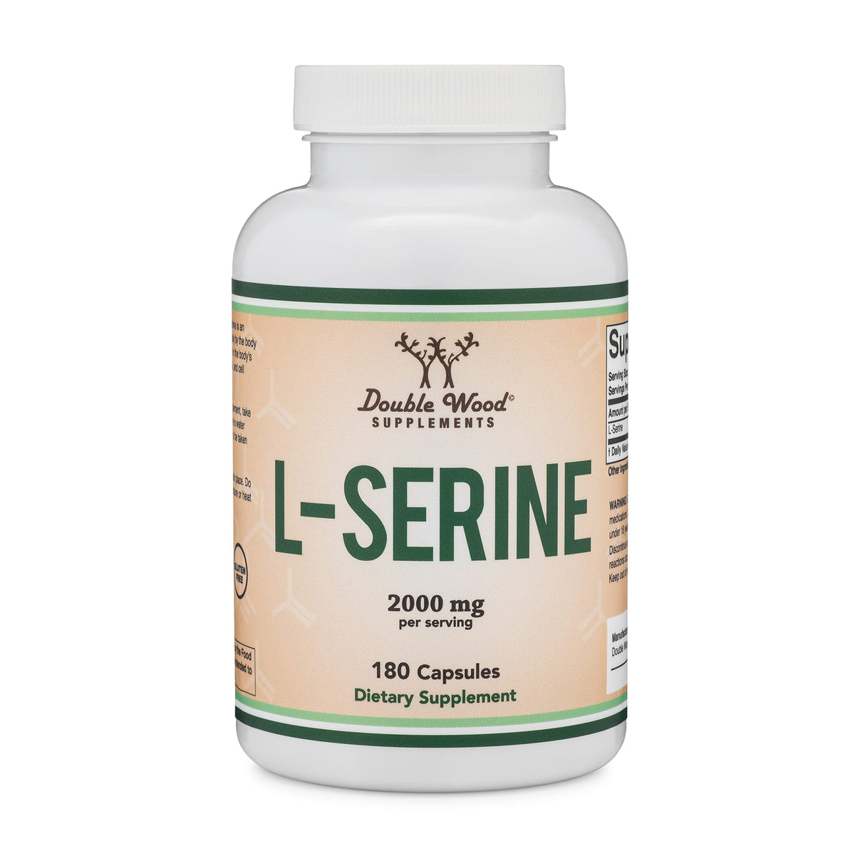 Double Wood Supplements L-Serine 2,000mg Memory & Clarity Support - 180 Capsules - image 8