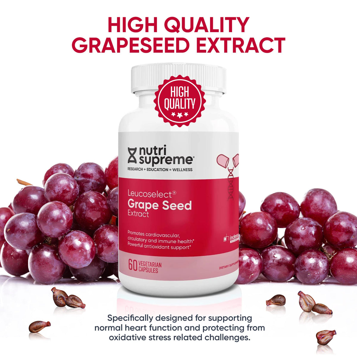 Nutri Supreme Grapeseed Extract Leucoselect - 60 Capsules - image 5