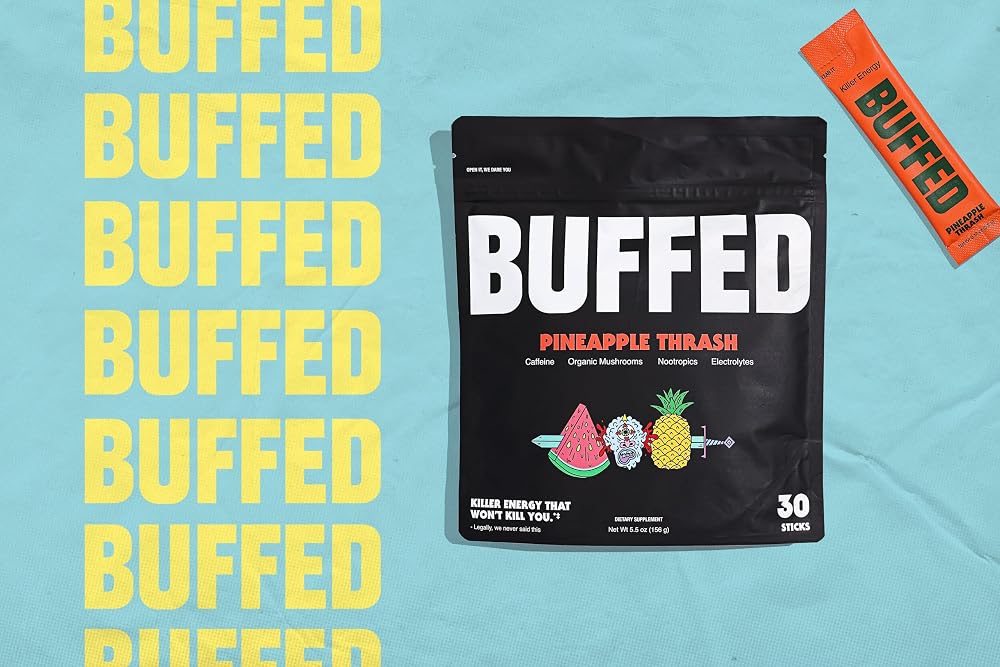 BUFFED Energy Functional Energy Mix Pineapple Thrash - 30 Stick Packs - image 5