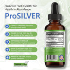 Thrival Labs ProSILVER Green Ionic Colloidal Silver Liquid 20 PPM - 4 Fl Oz - image 2