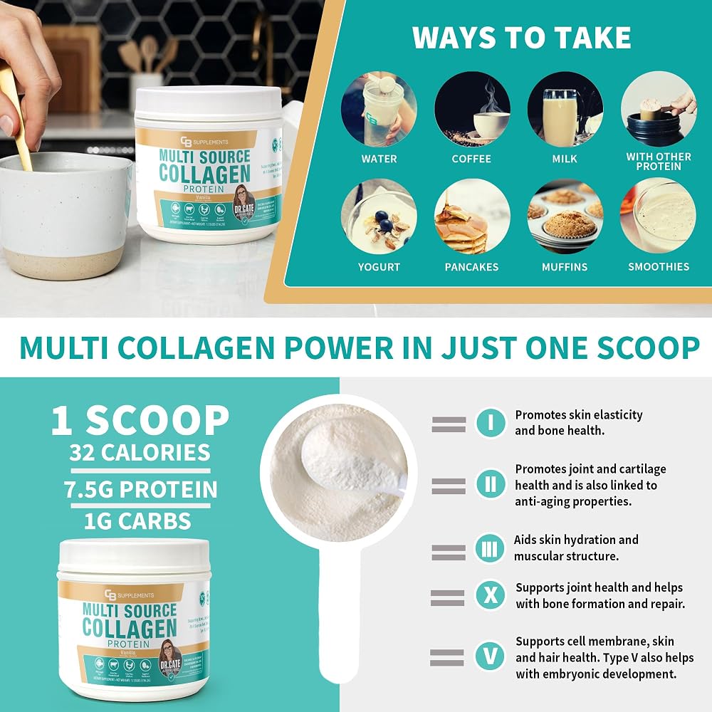 CB Supplements Multi Collagen Protein Powder - 58 Servings - image 5