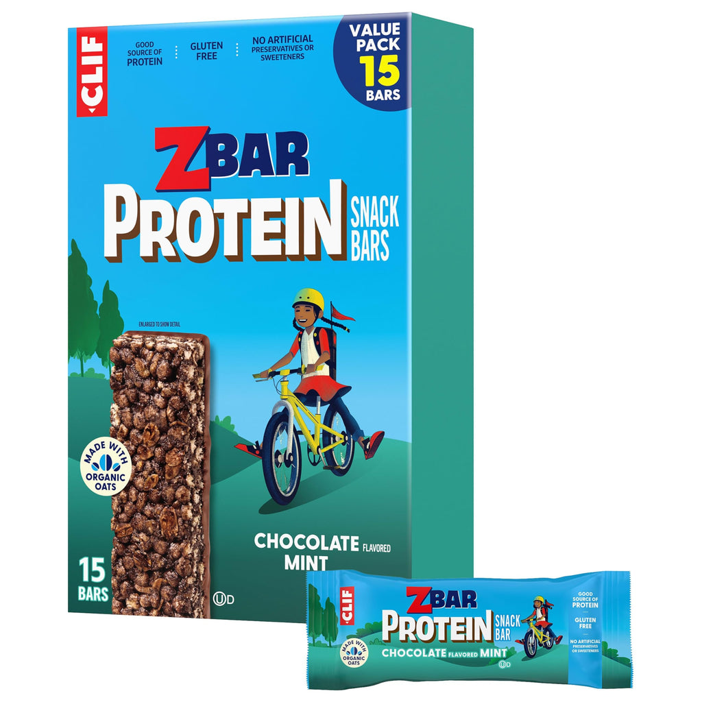 Clif Kid ZBar Protein Chocolate Mint Snack Bars - 15 Count