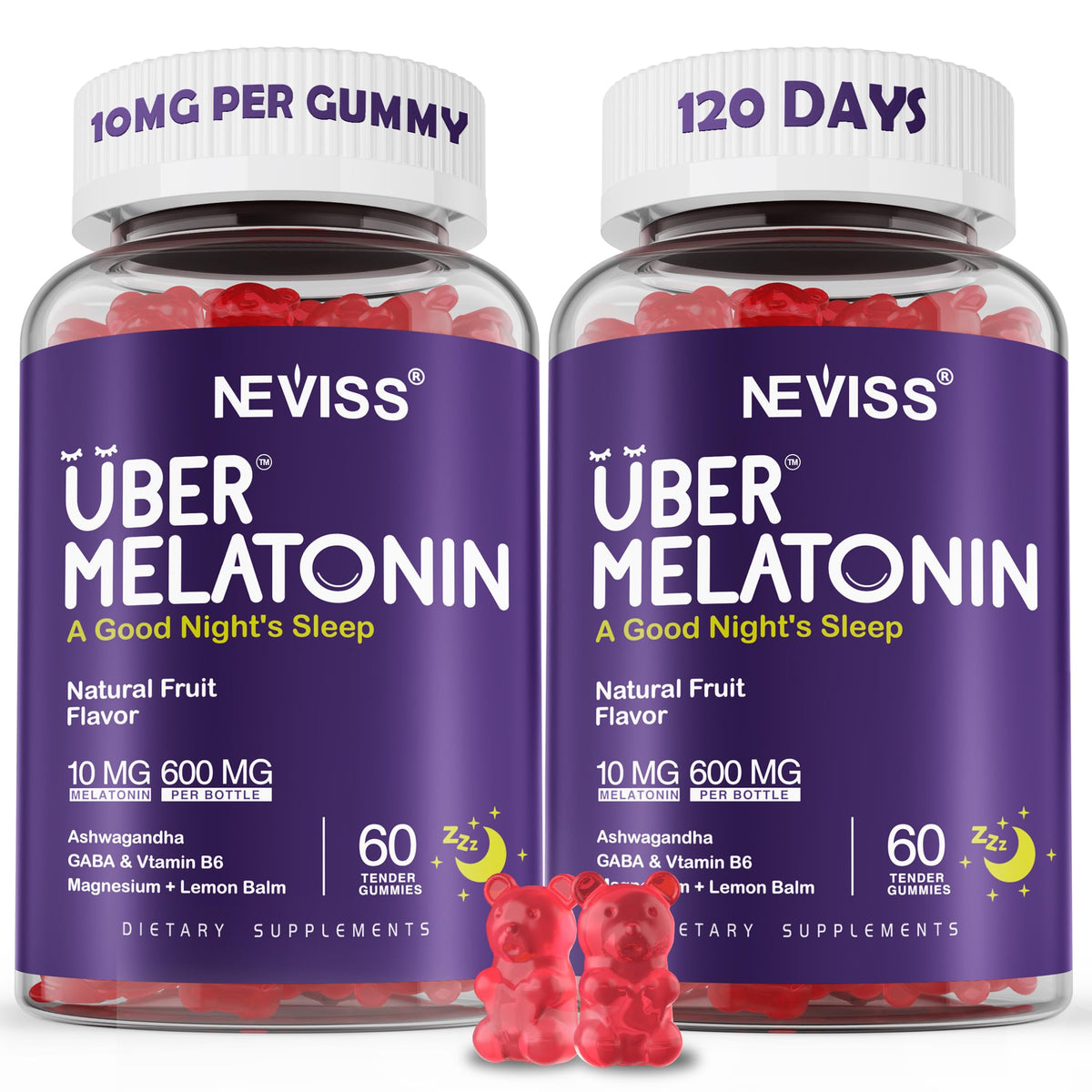 NEVISS Melatonin Gummies 10mg 20mg for Adults
