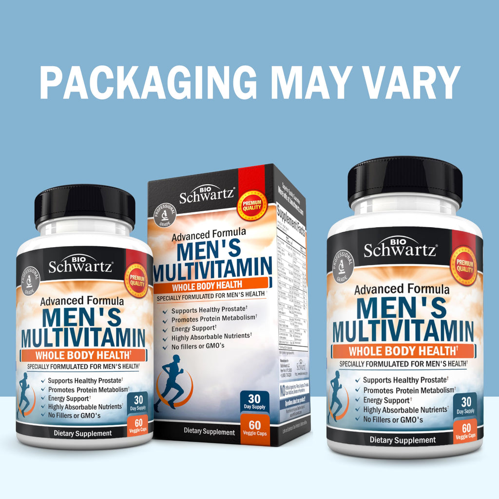 BioSchwartz Mens Multivitamin with Vitamin C A B D3 E Zinc for Immune