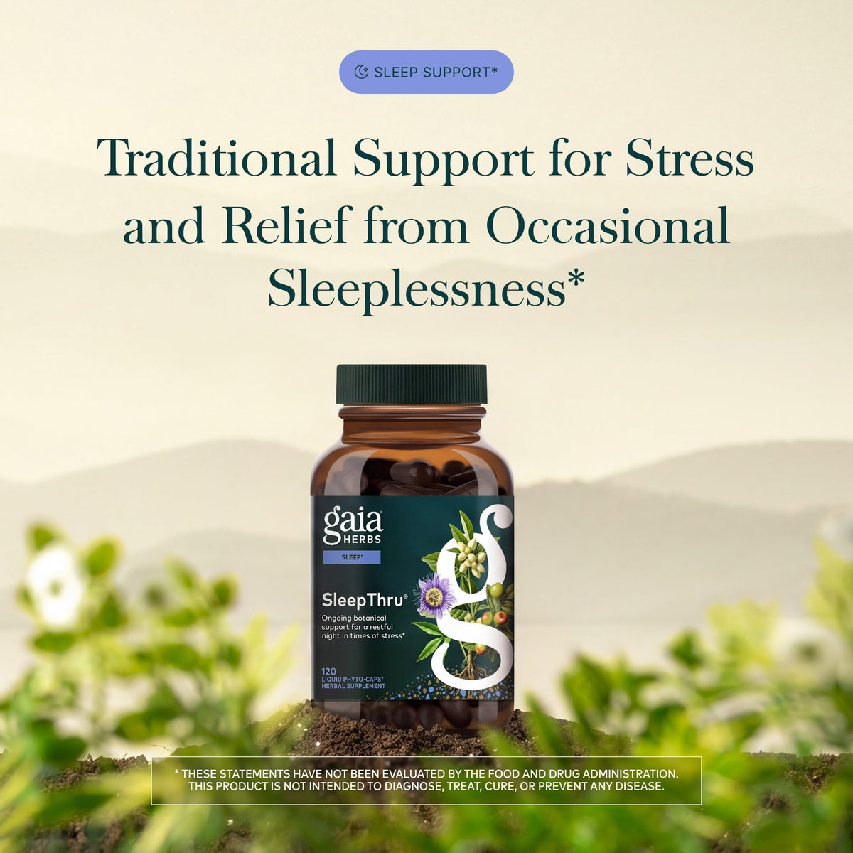 Gaia Herbs SleepThru Sleep Support - 120 Vegan Capsules - image 3