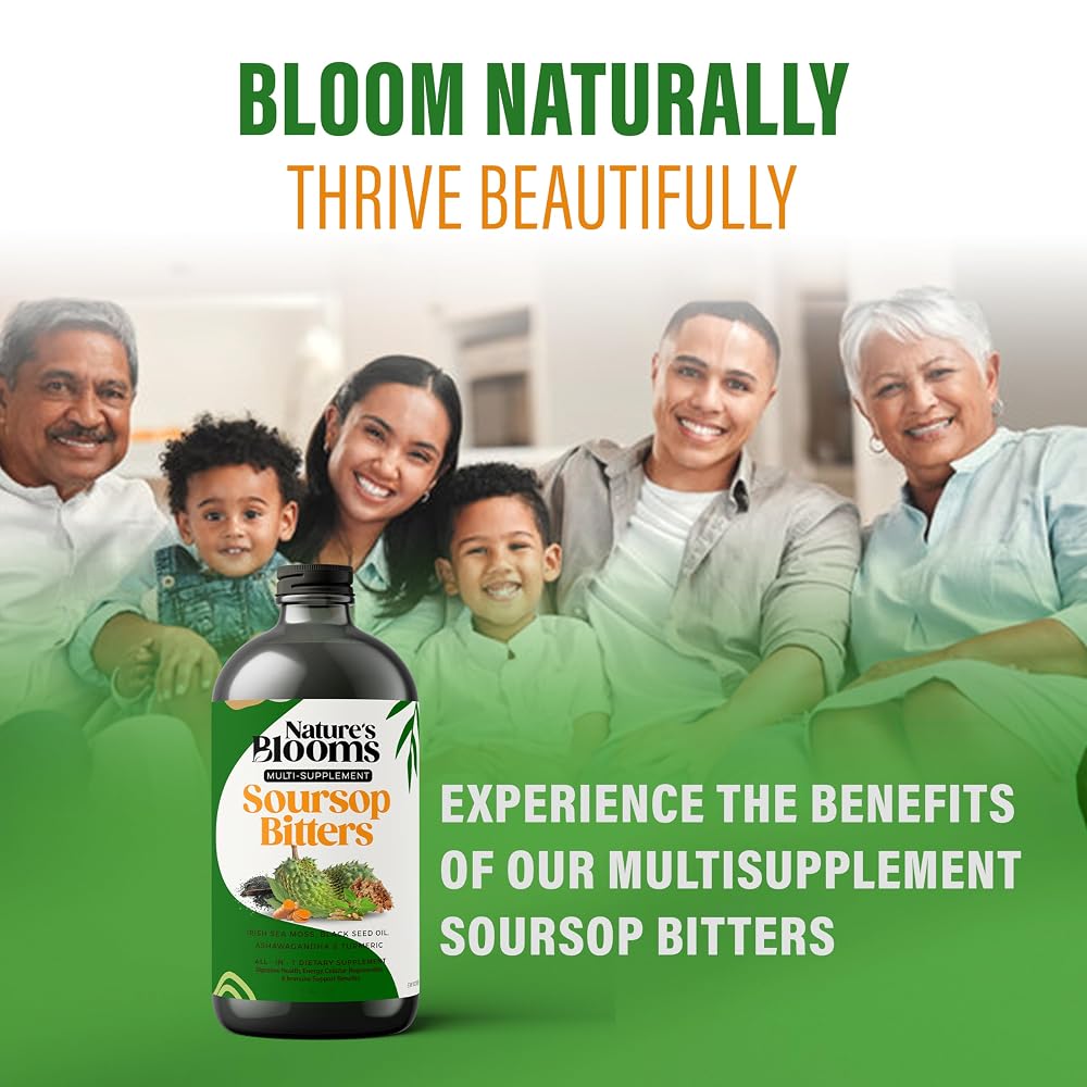 Nature's Blooms Soursop & Black Seed Bitters Bundle - 2 x 16 oz - image 7