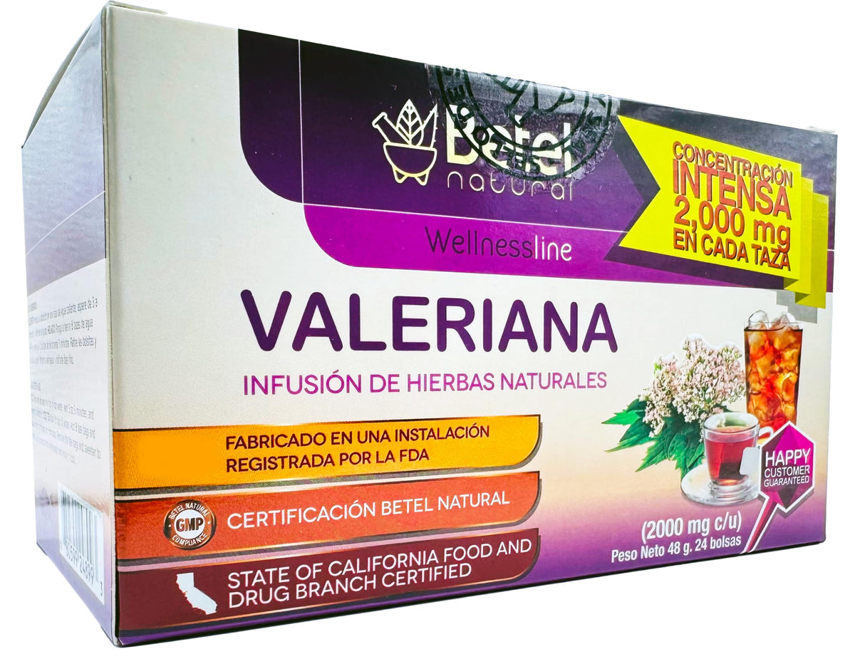 Betel Natural Valerian Tea for Sleep & Relaxation - 24 Tea Bags