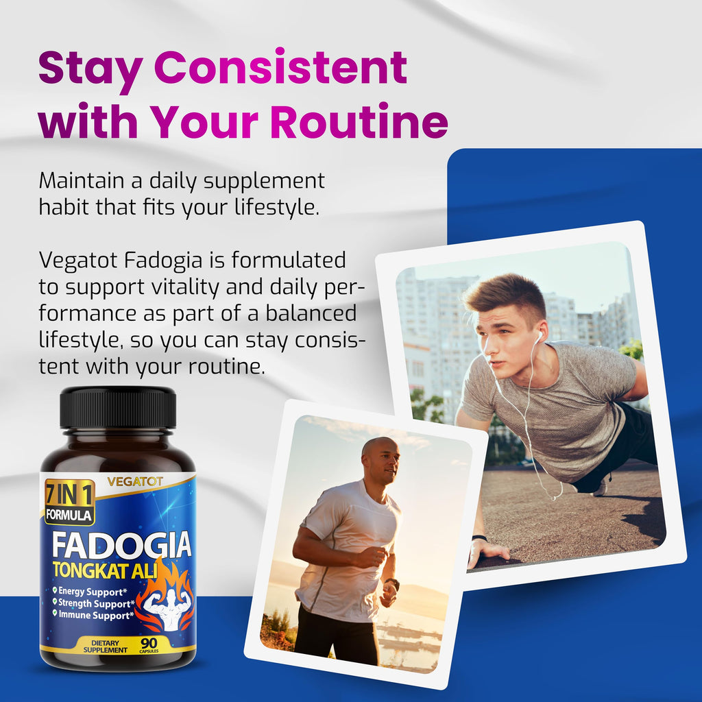 VEGATOT 7 in 1 Fadogia Tongkat Ali Maca Root Capsules - 90 Count - image 2
