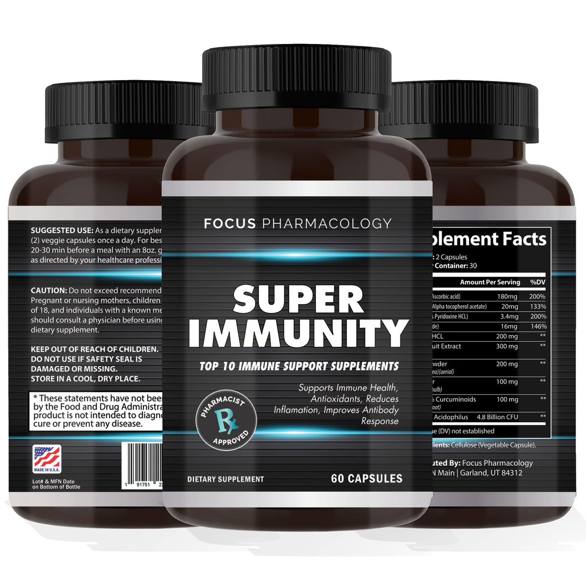 Focus Pharmacology Immune Boost Blend of The top 10 Immune Support