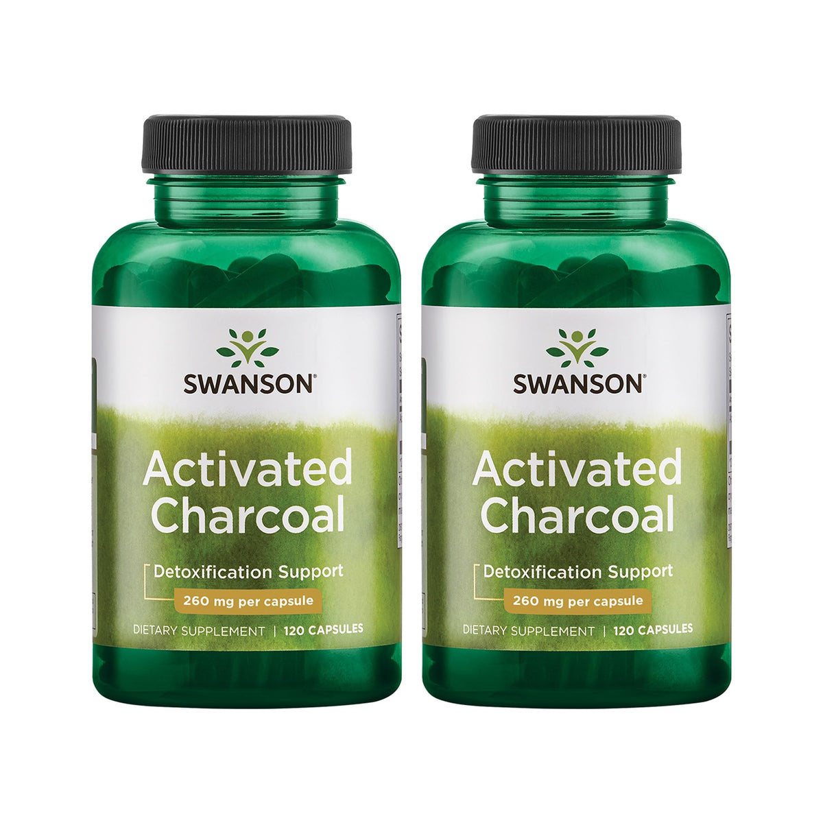 Swanson Activated Charcoal Digestive Support - 240 Capsules