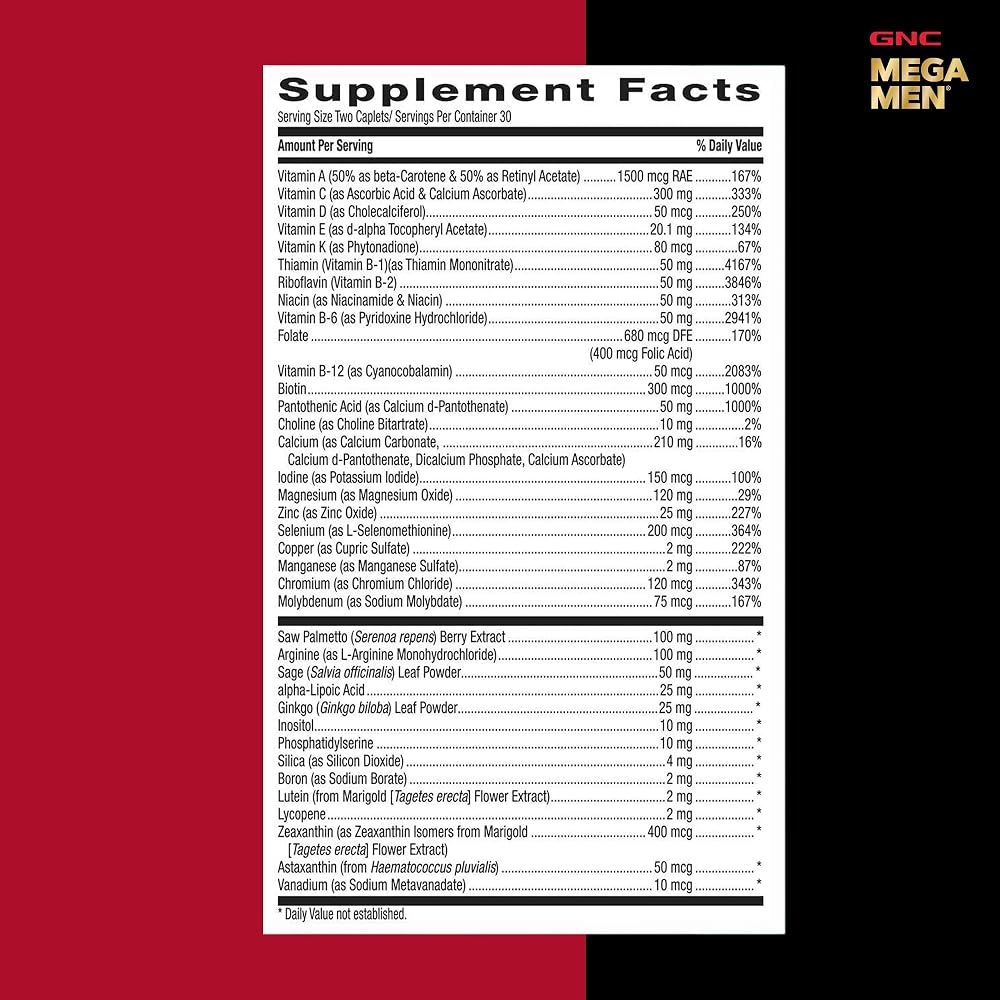 GNC Mega Men 50 Plus Multivitamin