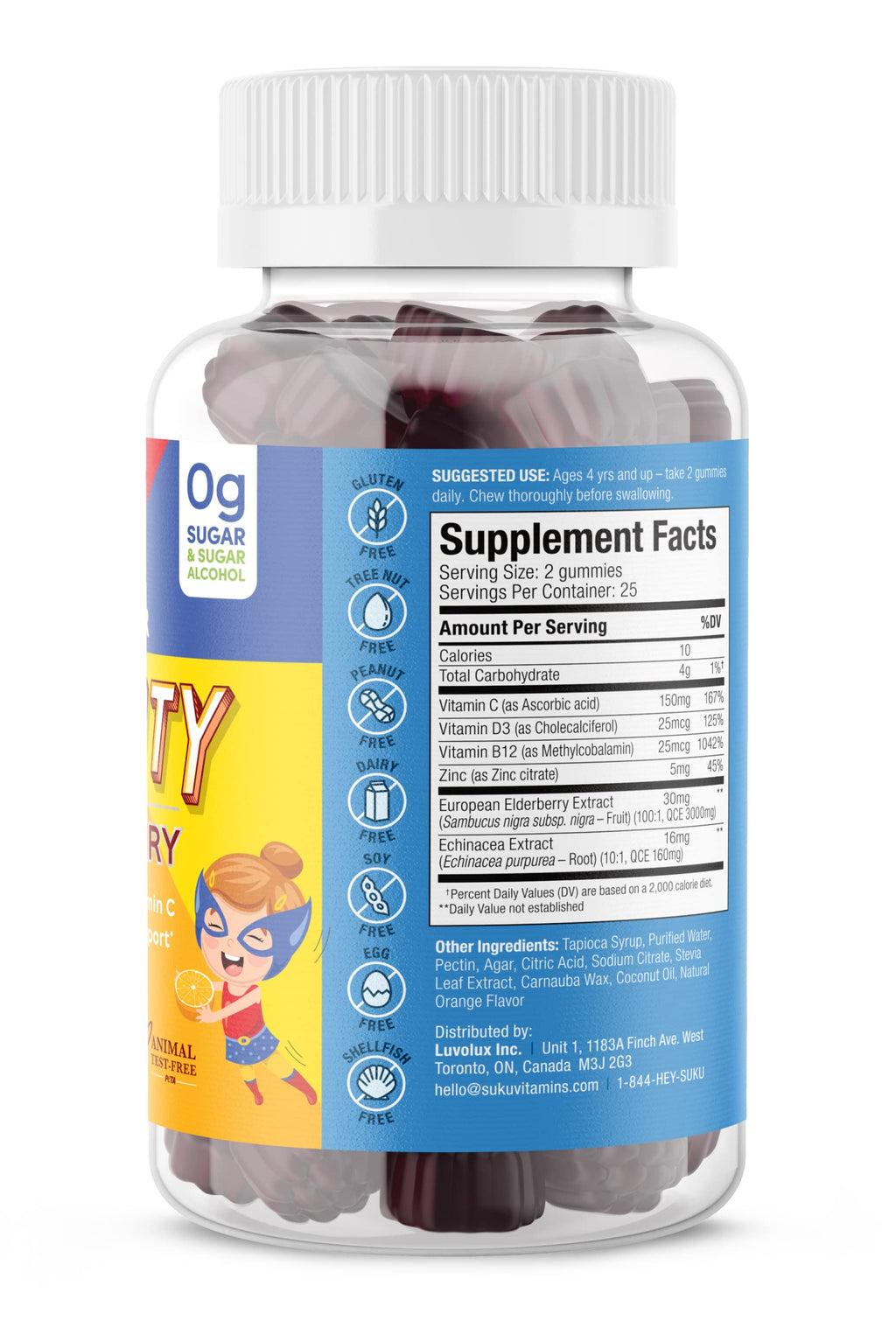 SUKU Kids Super Immunity Elderberry Gummies - 50 Count - image 2