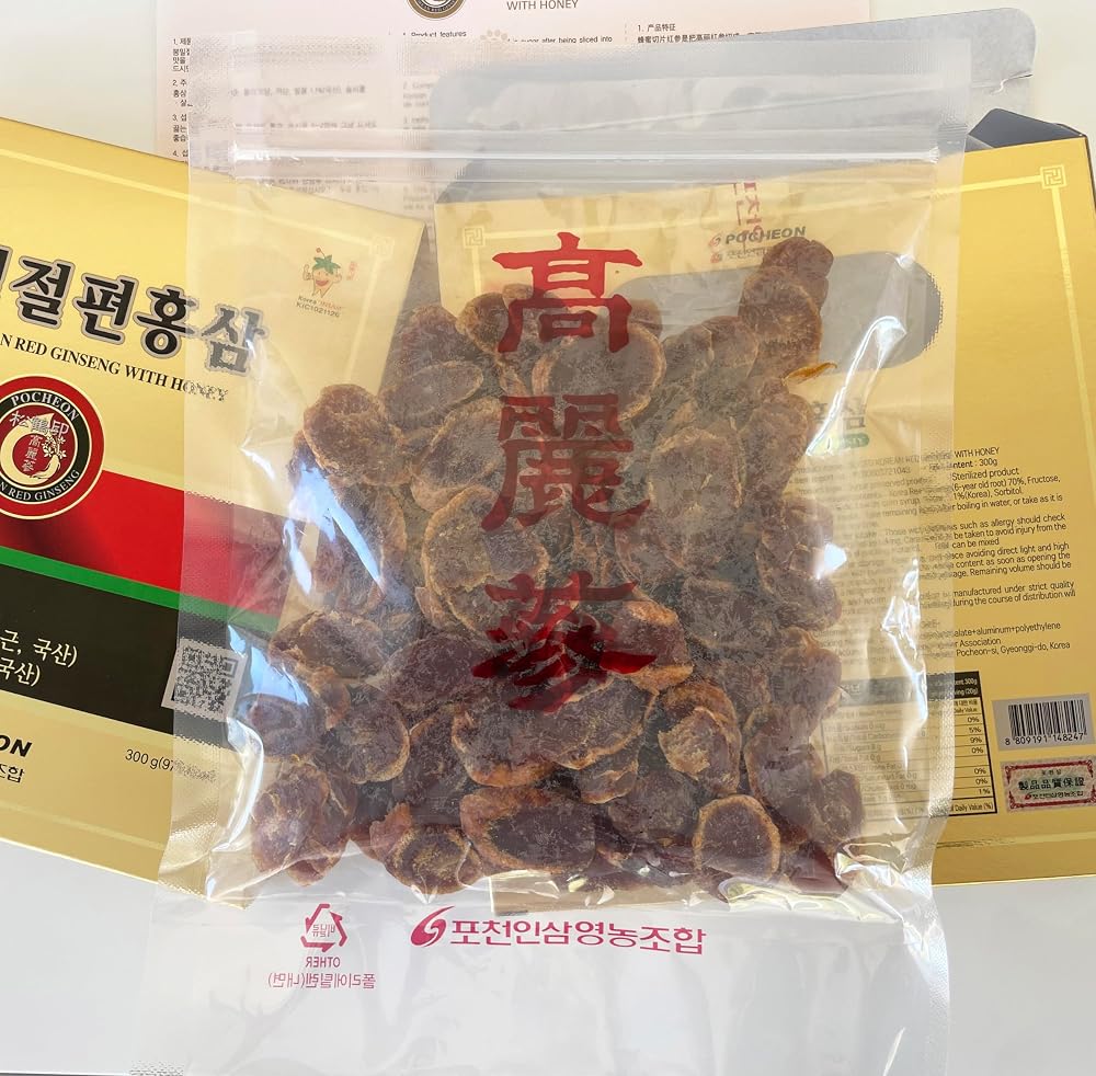 Pocheon Korean Red Ginseng 6 Years Sliced with Honey - 300g - image 5