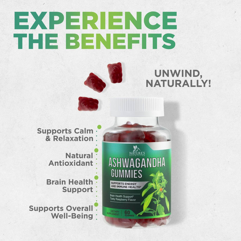 Nature's Nutrition Ashwagandha Gummies for Calm & Immune Support - 60 Gummies - image 6
