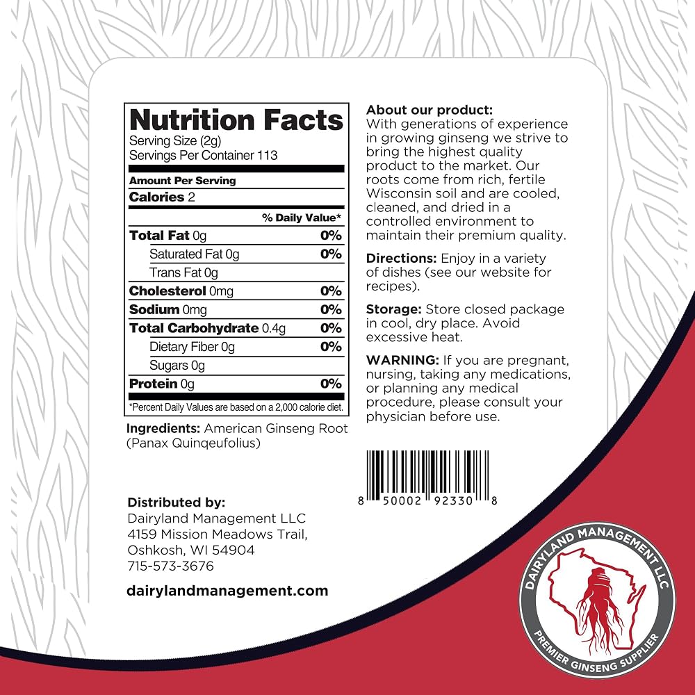 Dairyland American Ginseng Slices - 4 oz Wisconsin Root - image 4