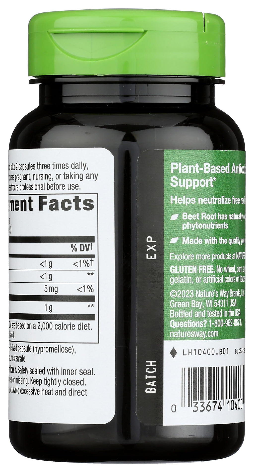 Nature's Way Beet Root Powder 500mg - 100 Capsules - image 2