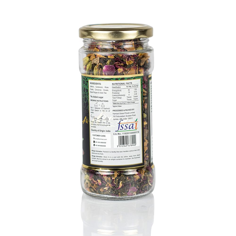 Hamiast Kashmiri Shahi Qawah Green Tea with Saffron - 100g - image 3