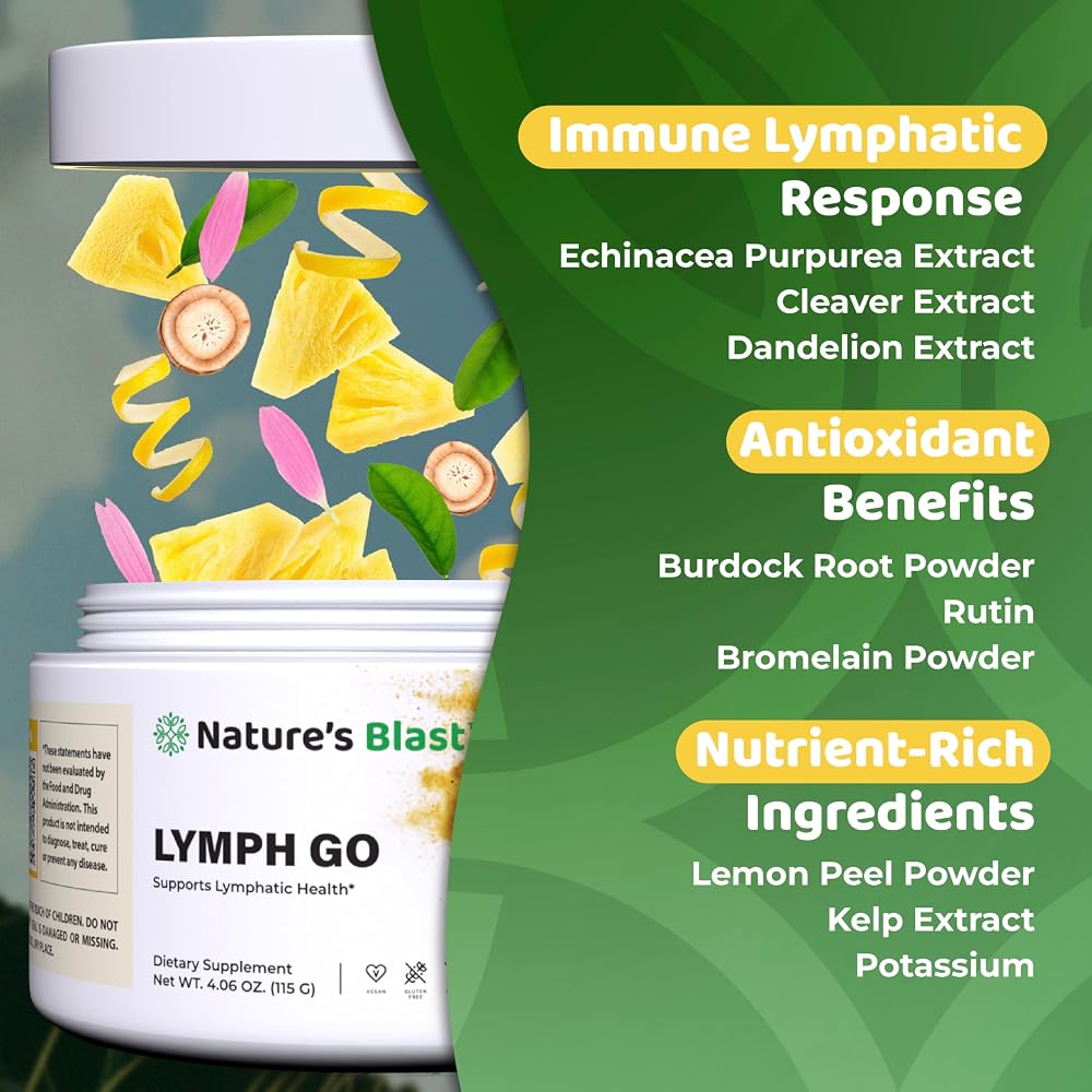 NATURES BLAST Lymph Go Lymphatic Drainage Supplement - 30 Servings - image 3