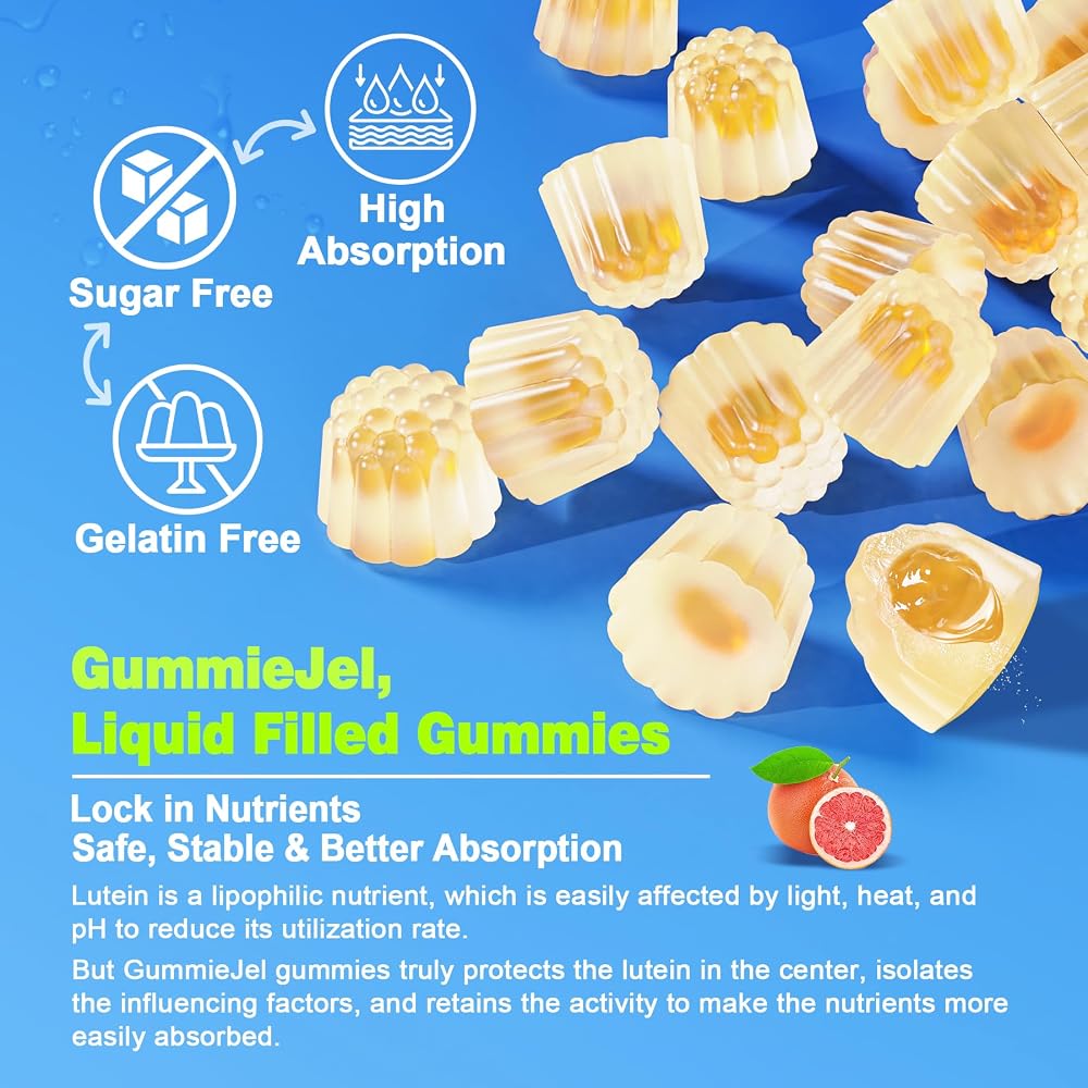 LILICARE Sugar Free Lutein 20mg 40mg Filled Gummies