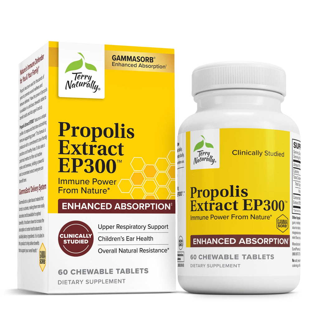 Terry Naturally Propolis Extract EP300 Throat Support - 60 Tablets