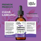 Wild & Organic Saffron Drops - 88.5 mg Saffron Supplement for Mood