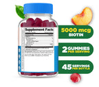 Lifeable Sugar Free Biotin Gummies 5000mcg Hair, Skin & Nails - 90 Count - image 2