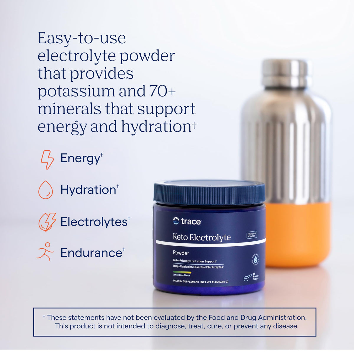 Trace Minerals Hydro Pak Keto Electrolyte Powder Lemon Lime - 55 Servings - image 2