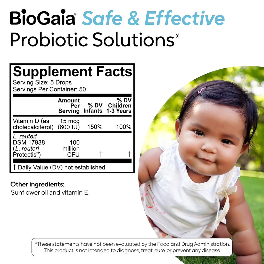 BioGaia Immune Active Baby Probiotic Drops + Vitamin D - 10 mL - image 8