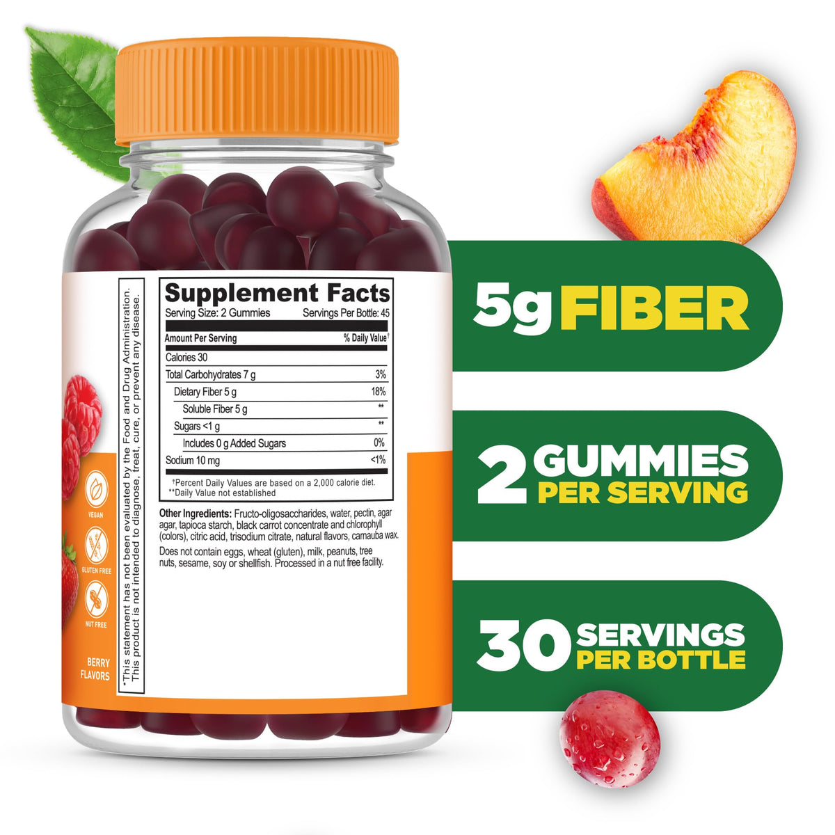 Lifeable Prebiotic Fiber Gummies for Digestive Health - 90 Gummies - image 2
