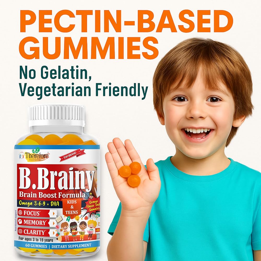 Therefore B.Brainy Focus Gummies for Kids & Teens - 60 Gummies - image 9
