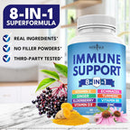 NEW AGE 8 in 1 Immune Support Booster with Echinacea & Zinc - 300 Capsules - image 7
