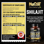 NUQIIT 1000mg Magnesium L-Threonate with Lions Mane, Shilajit Capsules