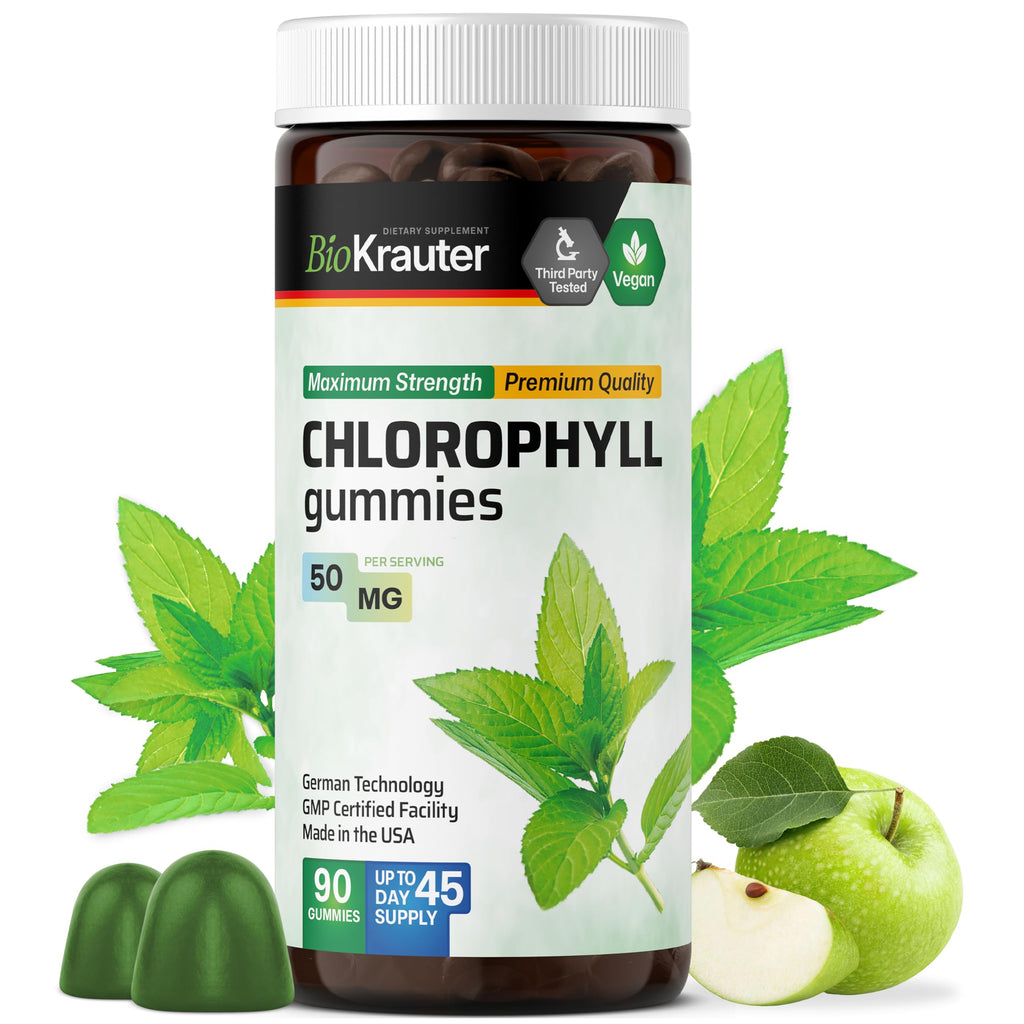 BIO KRAUTER Chlorophyll Gummies for Body Odor & Detox Support