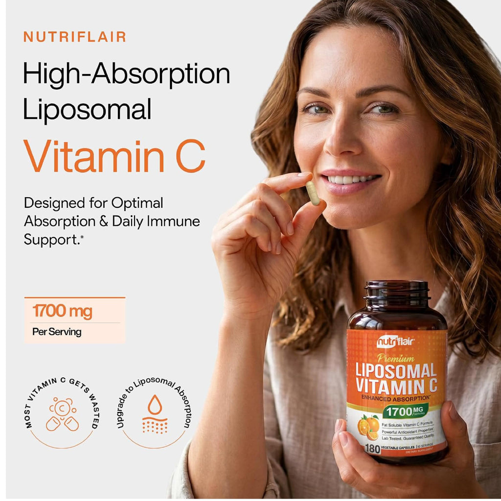 NutriFlair Liposomal Vitamin C 1700mg - 180 Capsules - image 4