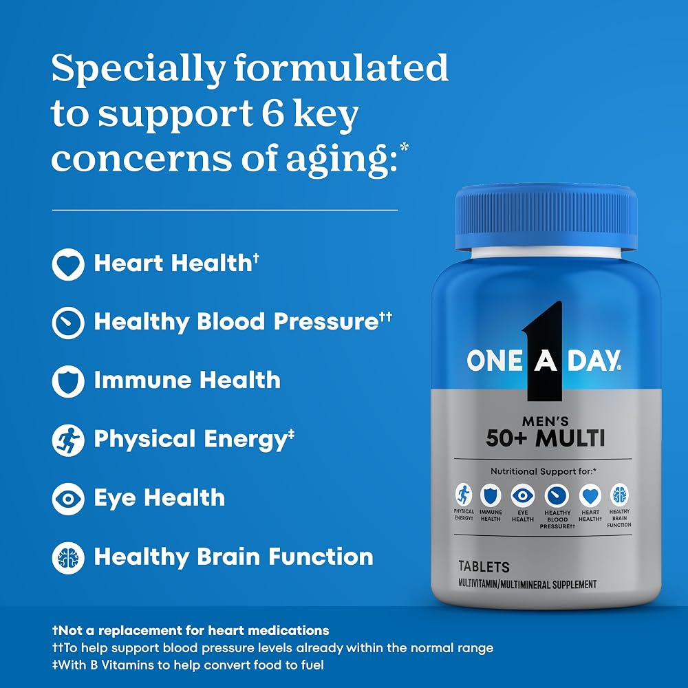 One A Day Men's 50+ Multivitamin Tablets - 100 Count - image 2